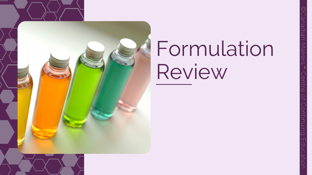 Cosmetic Formulation Review